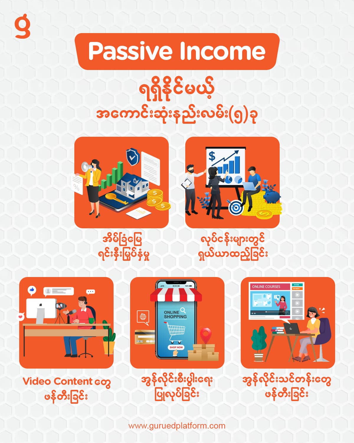 Passive Income ရရှိနိုင်မယ့် နည်းလမ်း ၅ ခု 